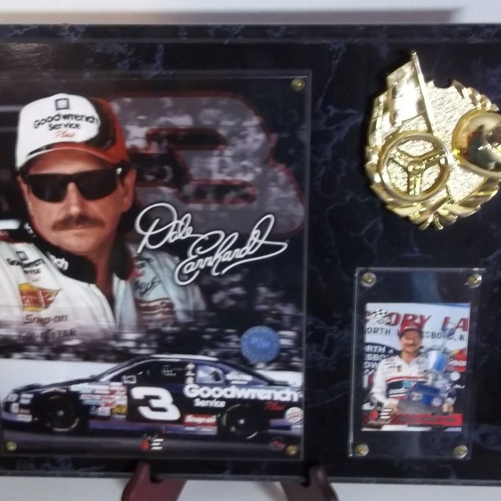 2008 Dale Earnhardt Sr. Racing Reflections Plaque with Press Pass 1991 card